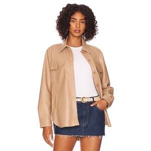 BLANKNYC Women's Faux Leather Shacket Size XS in the color "Starting Over"
